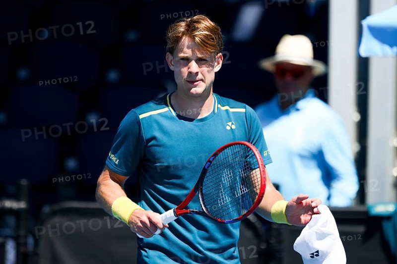 MELBOURNE, AUSTRALIA, JANUARY 11: Zizou Bergs of Belgium on his way to beating Joris De Loore of Belgium in qualifying for the 2024 Australian Open at Melbourne Park on January 11, 2024 in Melbourne, Australia, Oceania