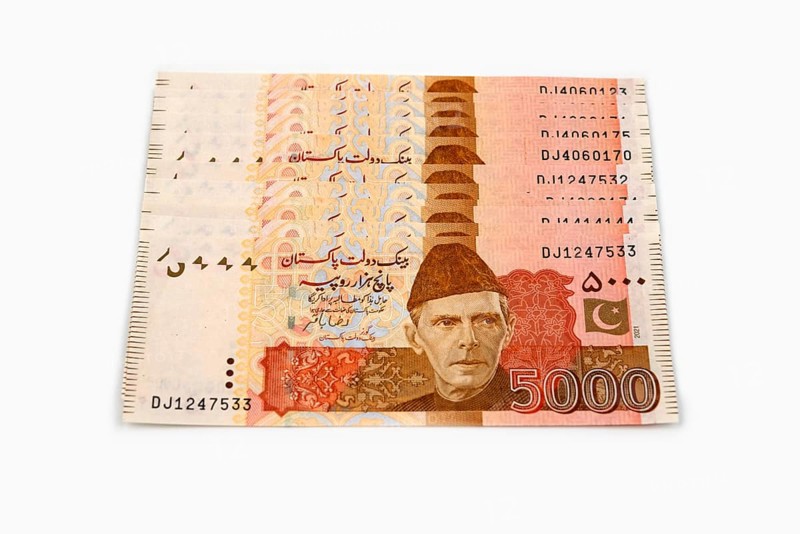 Currency notes in Pakistani Rupees