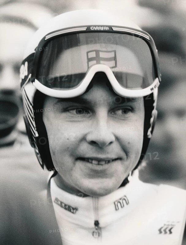 World Cup, Ski jumping, Ski jumper, Matti Nykänen (FIN), portrait, at a ski jumping competition, 1989, Germany, Europe