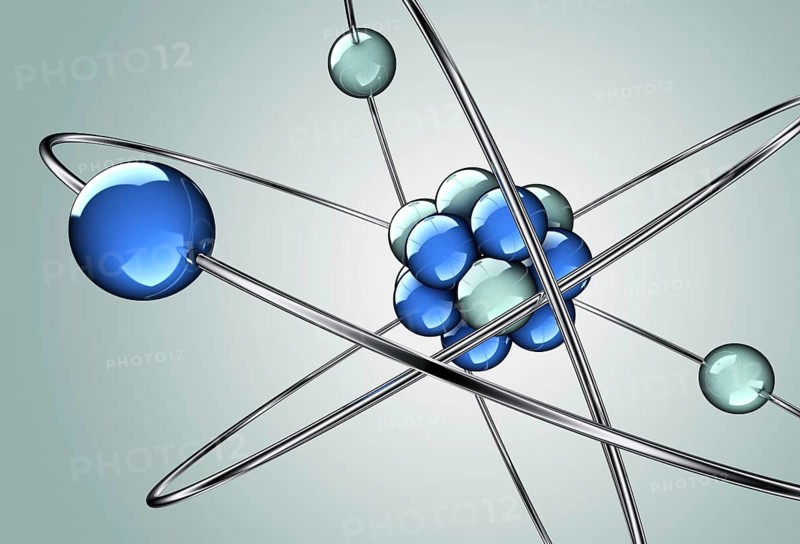3D rendering of a atom icon