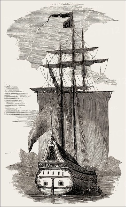 São Gabriel, the Flagship of Vasco da Gama, c. 1460s – 1524, Portuguese explorer, digitally edited