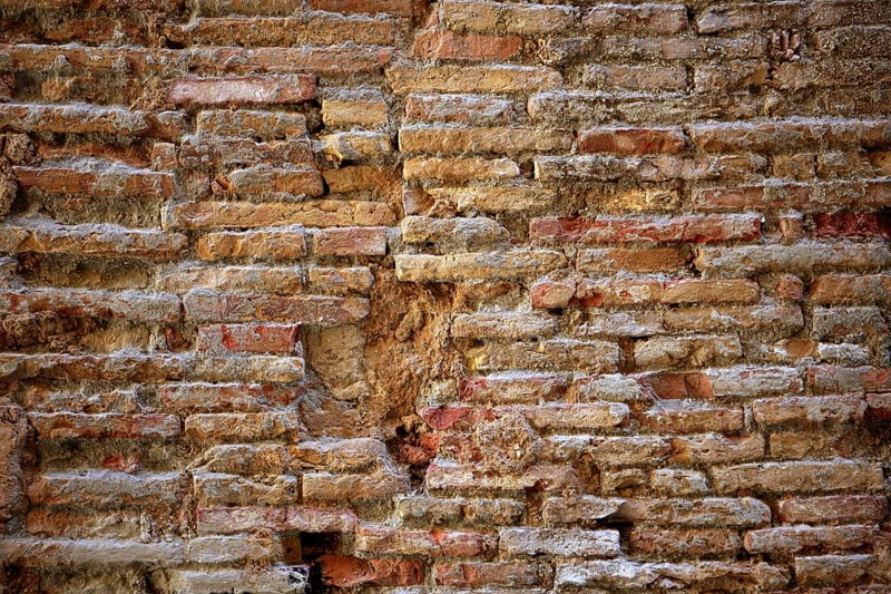 Aged bricks brown background wall pattern texture