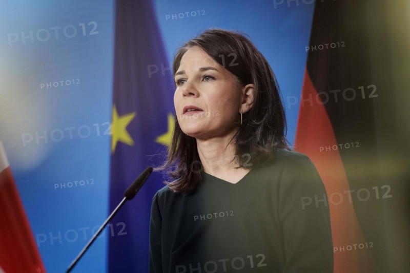 Espen Barth Eide (not pictured), Minister of Foreign Affairs of the Kingdom of Norway, and Annalena Bärbock (Bündnis 90/Die Grünen) (not pictured), Federal Foreign Minister, at a joint press conference in Berlin, 14 March 2024. Photographed on behalf of the Federal Foreign Office