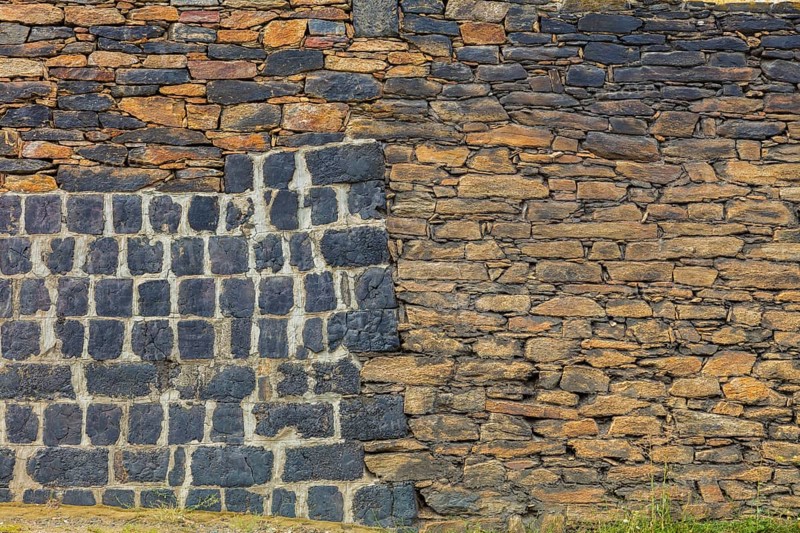 Typical Erzgebirge brickwork, Halsbrücke, Halsbrücke, Saxony, Germany, Europe