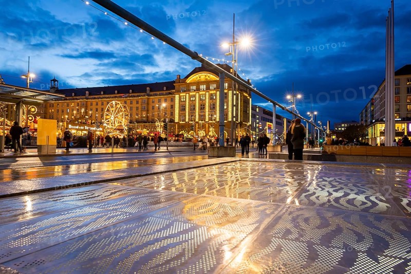 The Dresden Striezelmarkt is a Christmas market in Dresden. It has been held in Advent since 1434, usually on the Altmarkt square, and attracts an average of around two million visitors every year. It is the oldest certified Christmas market in Germany, Dresden, Saxony, Germany, Europe