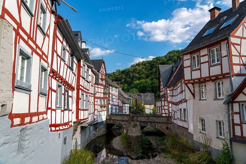 Monreal, idyllic half-timbered village in the Elz valley, in the district of Mayen-Koblenz in Rhineland-Palatinate, Germany, Europe
