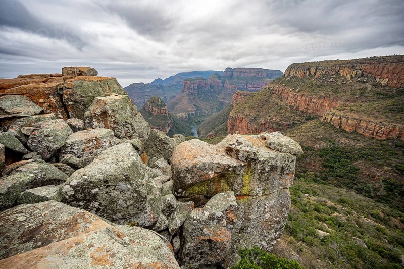 View of Blyde River Canyon, Upper Viewpoint, canyon landscape, Panorama Route, Mpumalanga, South Africa, Africa