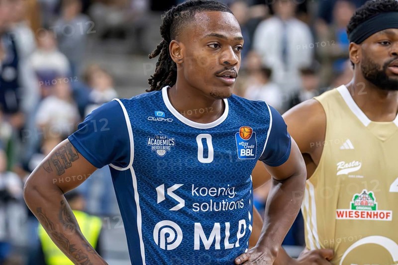 Easy Credit BBL, Basketball Bundesliga, Season 2024/25, Matchday 2: MLP Academics Heidelberg against RASTA Vechta. Picture: Damariae Horne (0, Heidelberg)