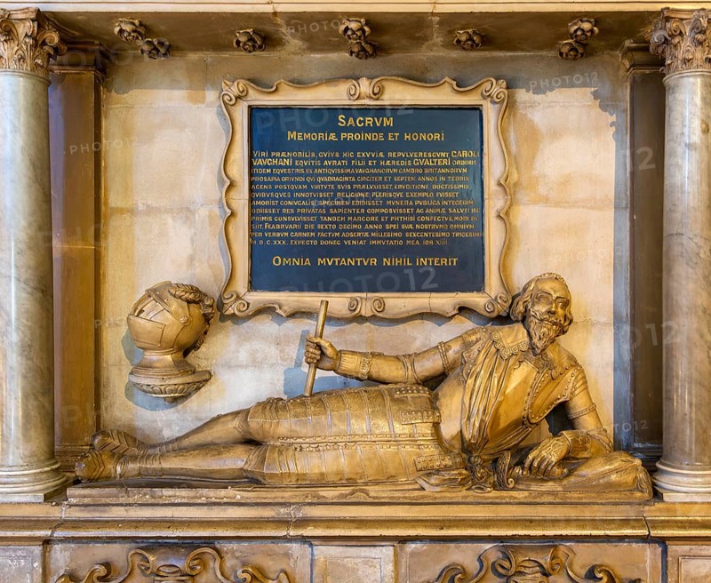 Sir Charles Vaughan d 1630 tomb monument, Bristol cathedral church, Bristol, England, UK