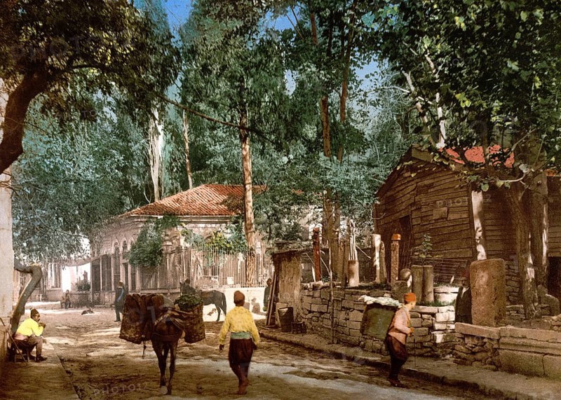 District Scutari, Istanbul, Turkey, View from 1885, Historical, digitally restored reproduction from a 19th century original, Record date not stated, Asia