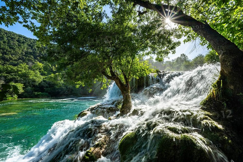 Krka Waterfall, Skradinski Buk, Krka National Park, Dalmatia, Croatia, Europe