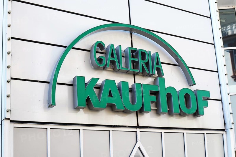 Heidelberg, Germany, June 28th 2024: Shop front with logo of department store Galeria Kaufhof, Europe