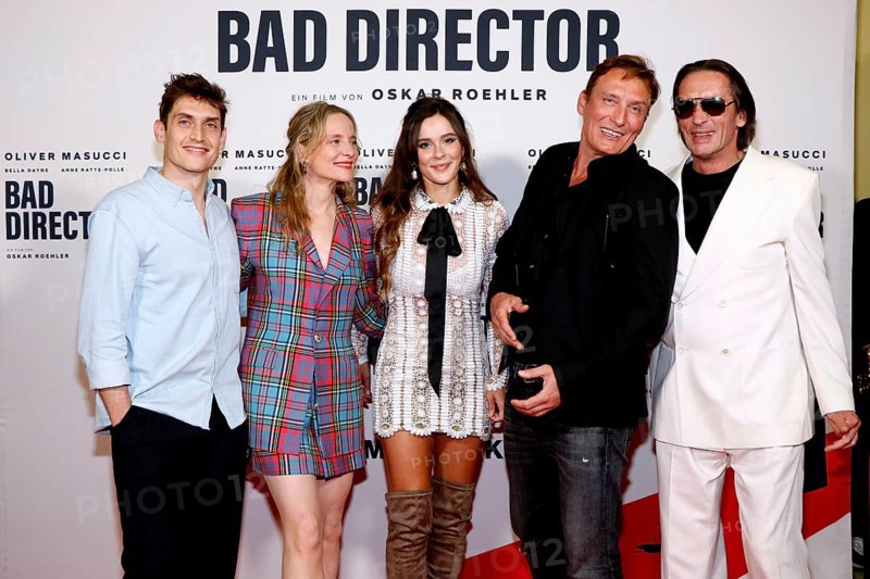 Elie Kämpfen, Anne Ratte-Polle, Bella Dayne, Oliver Masucci and Oskar Röhler at the Berlin premiere of Bad Director at Babylon Kino in Berlin on 7 May 2024