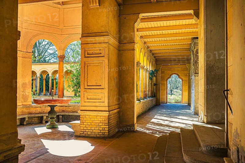 Church of Peace with Emperor Friedrich Mausoleum in Sanssouci Palace Park in Potsdam, Germany, Europe