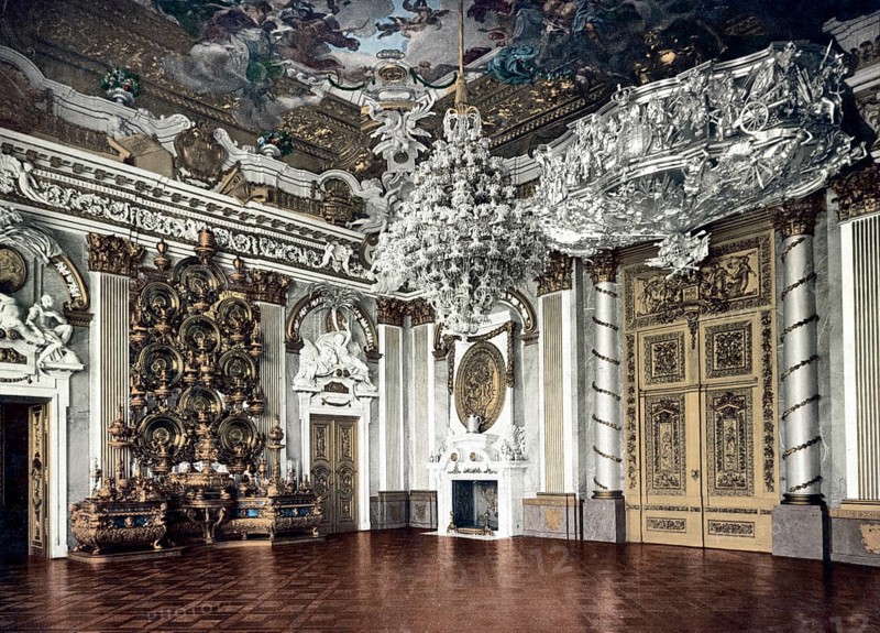 Throne Room in the Royal Palace, Berlin, Germany, 1890, Historic, digitally restored reproduction from a 19th century original, Record date not stated, Europe