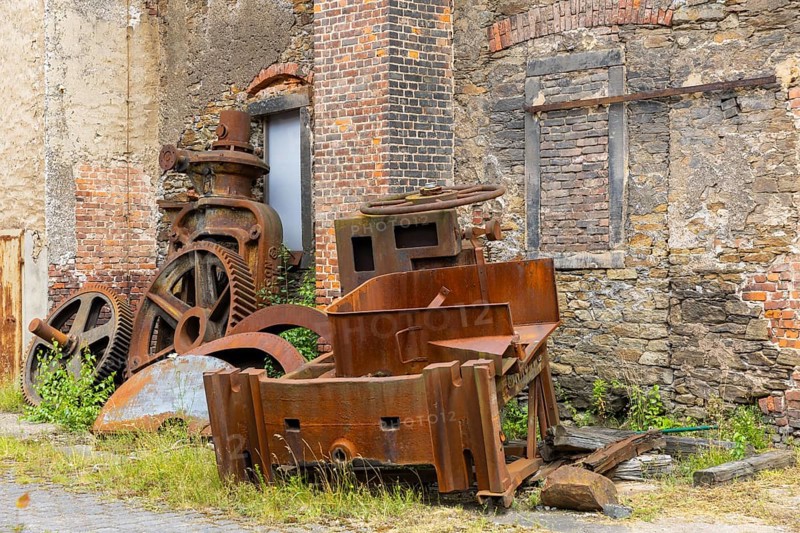 The more than 800-year-old Muldenhütten smelter site. The still existing, historical and heritage-protected smelter buildings as well as their partially preserved technical facilities make the site one of the oldest still existing sites of non-ferrous metallurgy in Germany, 19th Day of the Mining and Metallurgy Show Plants in the District of Central Saxony, Muldenhütten, Saxony, Germany, Europe