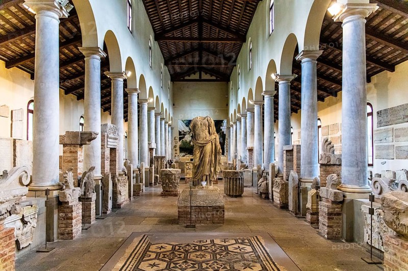 Atrium, Museo Archeologico Concordiese with finds from the Roman period, medieval old town, Portogruaro, Veneto, Friuli, Italy, Portogruaro, Veneto, Italy, Europe