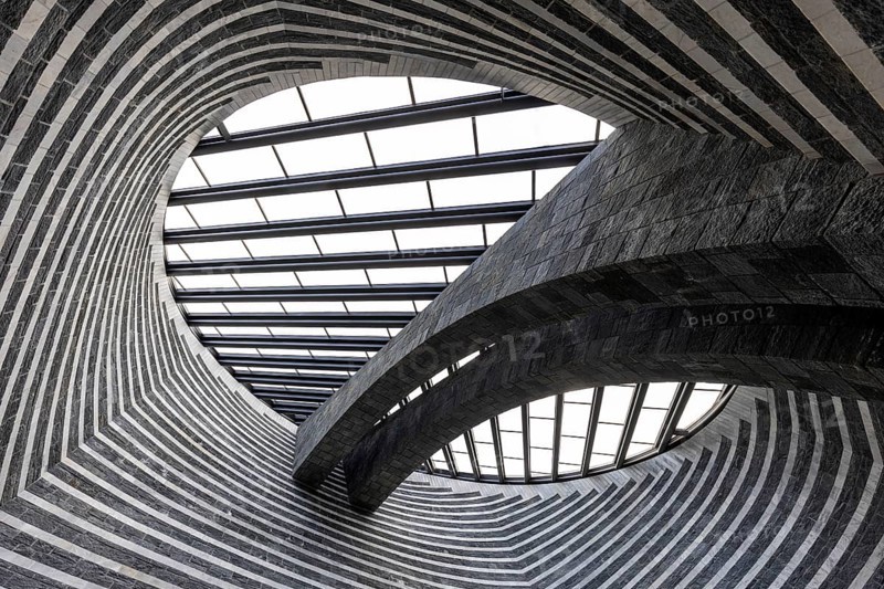 Chiesa di San Giovanni Battista, interior view, architect Mario Botta, Mogno, near Fusio, Lavizzara, Canton Ticino, Switzerland, Europe