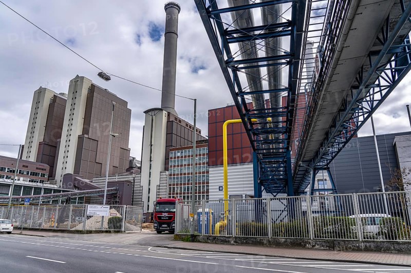 Mainova combined heat and power plant West, burns coal and natural gas to generate electricity and district heating, combined heat and power, Frankfurt am Main, Hesse, Germany, Europe