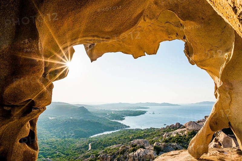 Bizarre granite rocks, Roccia dell Orso, sunset, Capo d'Orso, Palau, Costa Smeralda, Sardinia, Italy, Oceania