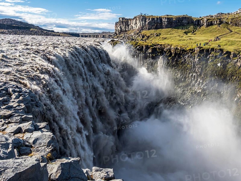 Waterfall Dettifoss, east side, Iceland, Europe
