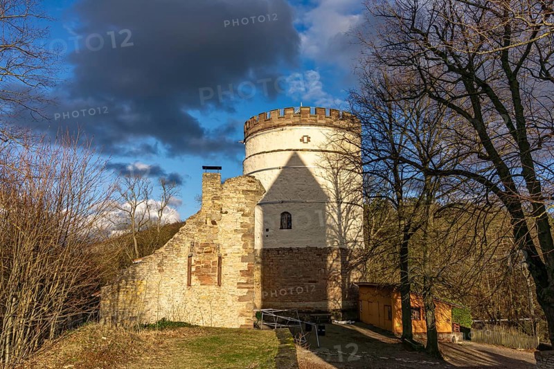 Plesse Castle or Plesseburg ruins near Göttingen in Bovenden-Eddigehausen, Lower Saxony, Germany, Europe