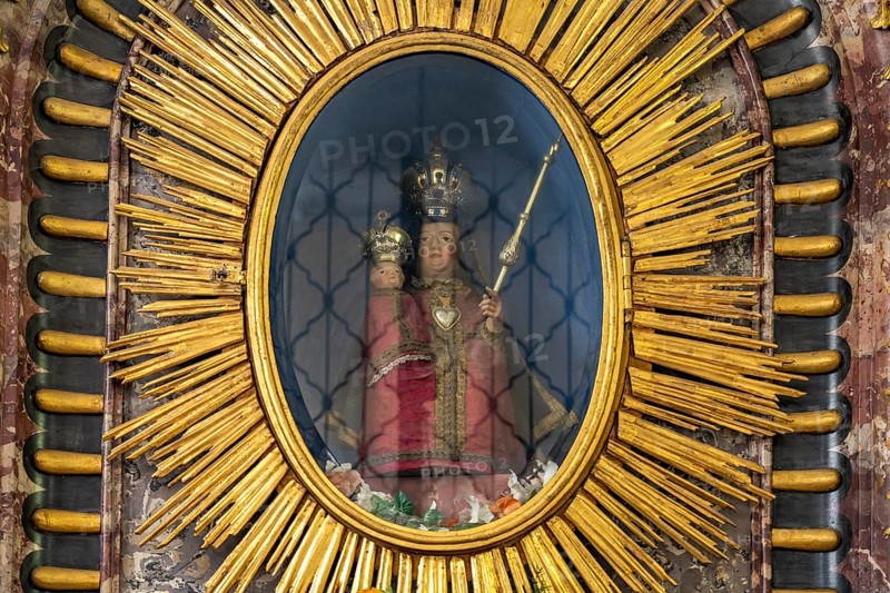 Madonna of the Maria Klobenstein pilgrimage chapel near the Entenlochklamm gorge, Kössen, Tyrol, Austria, Europe