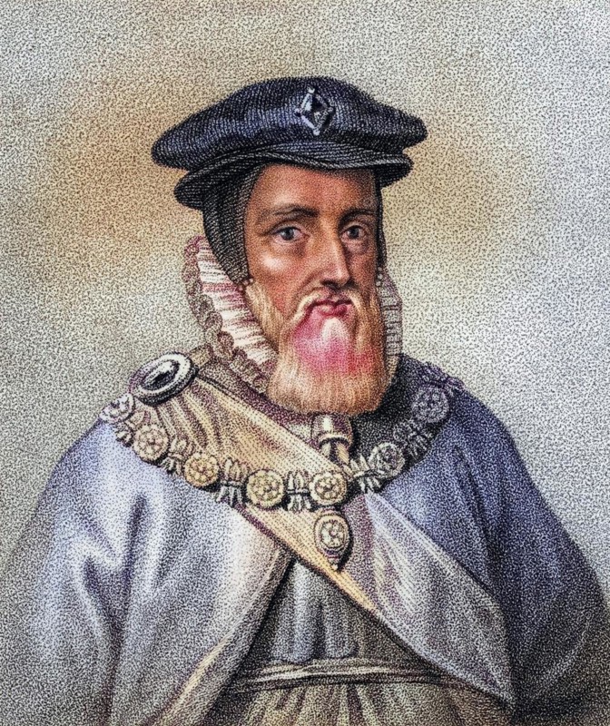 William Cecil 1st Baron of Burghley 1520-1598 English statesman, William Cecil 1st Baron of Burghley 1520-1598 English statesman Engraved by Geremia from the book A catalogue of Royal and Noble Authors Volume II published 1806, Historic, digitally restored reproduction from a 19th century original, Record date not stated