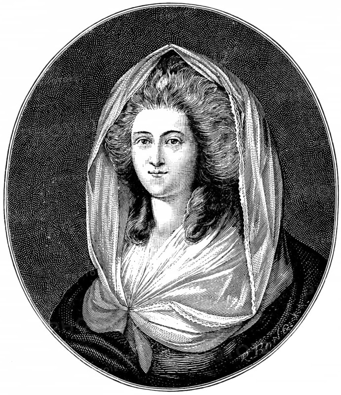 Charlotte Wilhelmine Franciska Brandes (Berlin 1765, 1788 Hamburg) portrait, famous and sought-after opera singer, performance as early as 1772 at the ducal opera in Weimar, history of German music, historical illustration 1892
