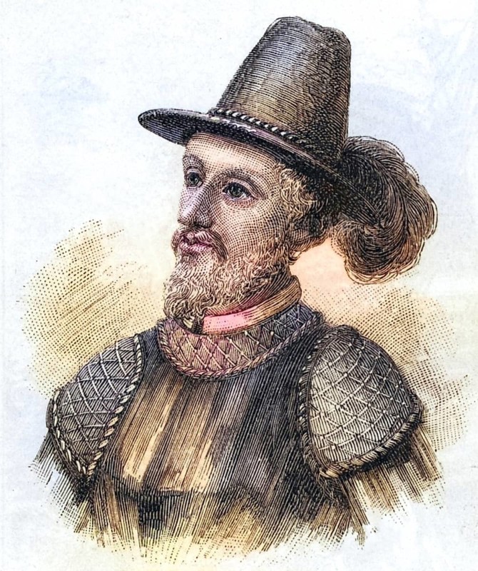 Juan Ponce De Leon (1460-1521) Spanish soldier and official who sailed with Columbus on his second voyage, commissioned by the Spanish government to colonise Puerto Rico, discovered Florida in April 1513, Historic, digitally restored reproduction from a 19th century original, Record date not stated