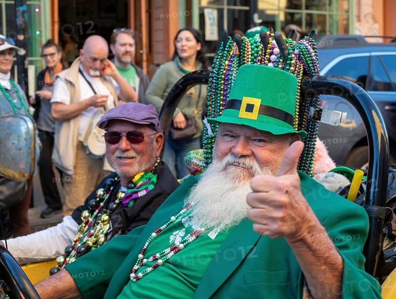 New Orleans, Louisiana - The Downtown Irish Club holds its St Patrick's Day parade through the city's French Quarter