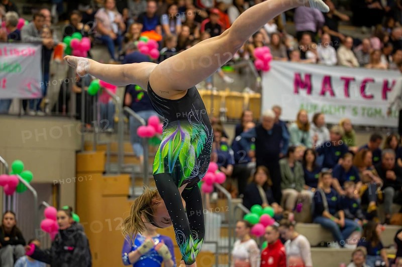 German Gymnastics League (Bundesliga) for woman, 1st competition day 2025 in Mannheim***Emma Malewski (TSV Tittmoning-Chemnitz) on the balance beam