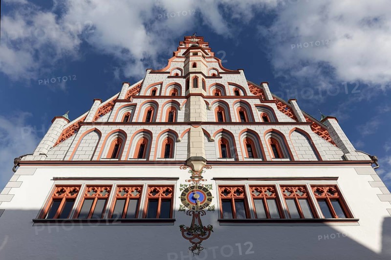 Late Gothic town hall with early Baroque gable, historic old town centre, Bad forest lake, Upper Swabia, Baden-Württemberg, Germany, Europe
