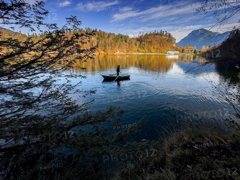 Autumn atmosphere at Hechtsee lake near Kufstein, Tyrol, Austria, Europe