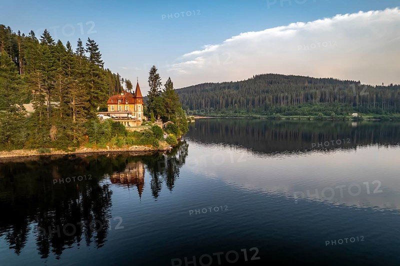 The traditional Seehotel Hubertus at Schluchsee, Black Forest, Baden-Württemberg, Germany, Europe