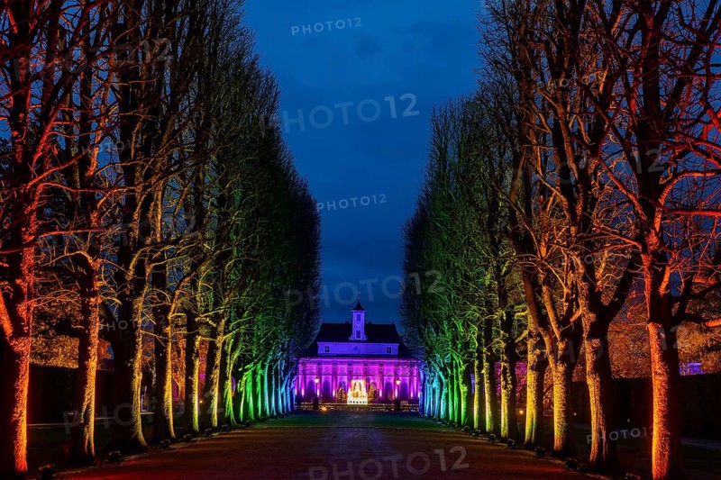 It's the most beautiful time of the year when the sparkling evening trail finally lights up Dresden's famous Pillnitz Palace & Park again. Now in its fourth year, the winter walk takes a new magical route with completely different worlds of light that never fail to surprise our visitors from previous years., Dresden, Saxony, Germany, Europe