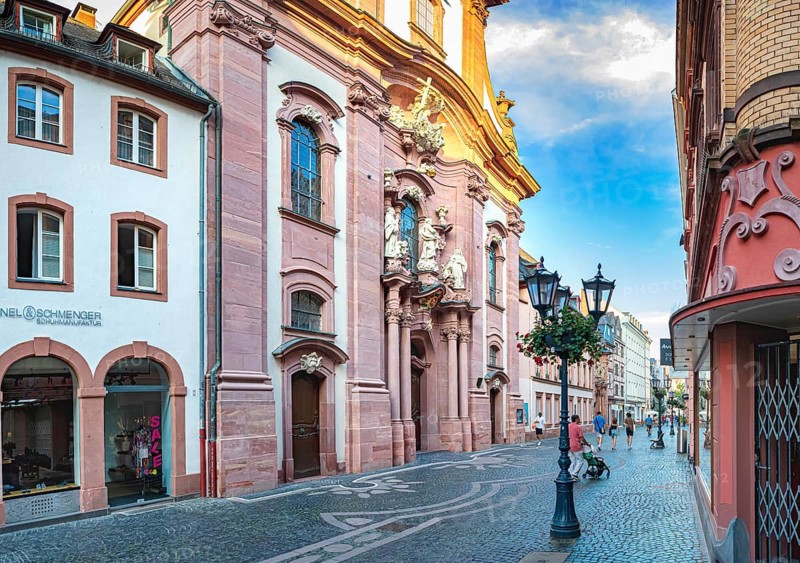 St Augustine's Church in Mainz, Old Town, Rhineland-Palatinate, Germany, Europe
