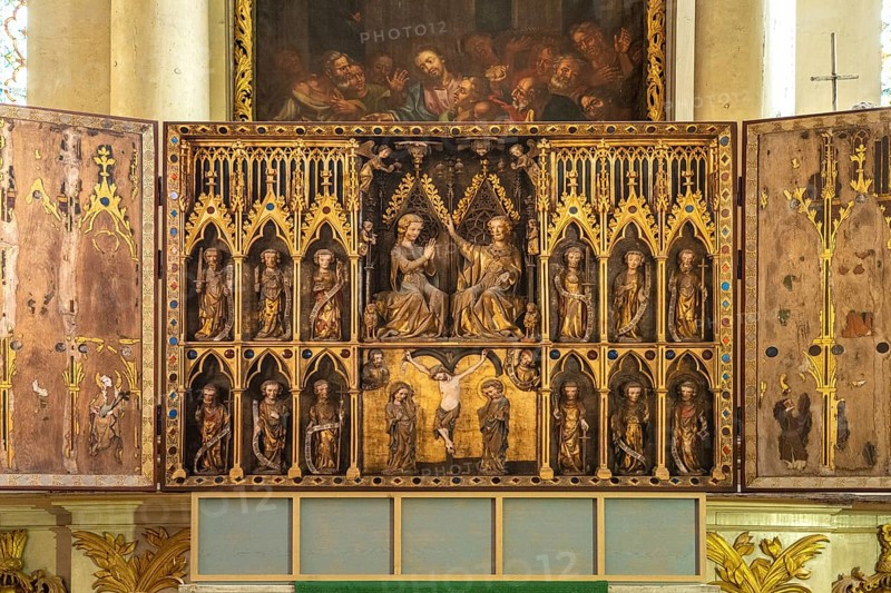 Baroque altar of the Havelberg Cathedral of St Mary, Havelberg, Saxony-Anhalt, Germany, Europe