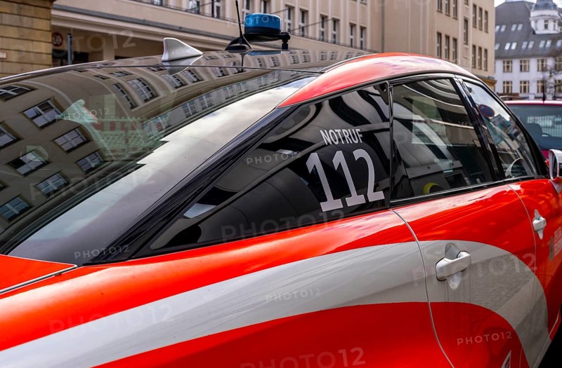 The current electric cars of the Berlin fire brigade, Berlin, Germany, Europe