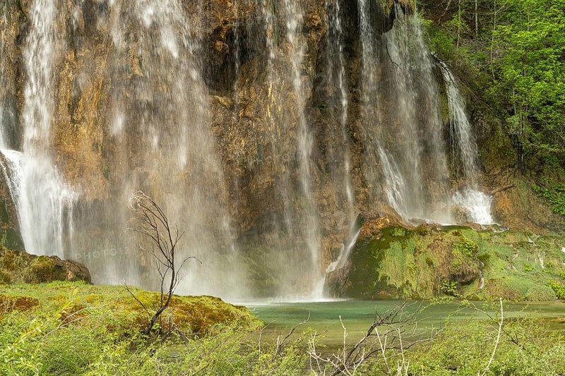 The Veliki Prstavac waterfall in Plitvice Lakes National Park, Croatia, Europe