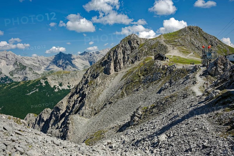 View of the Hafelekar of the Innsbruck North Chain of the Alps, Alpine landscape, Innsbruck, Tyrol, Austria, Europe