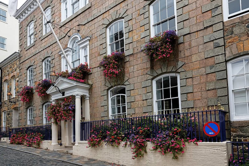 Constables Office in St Peter Port, police station, Channel Island Guernsey, England, Great Britain