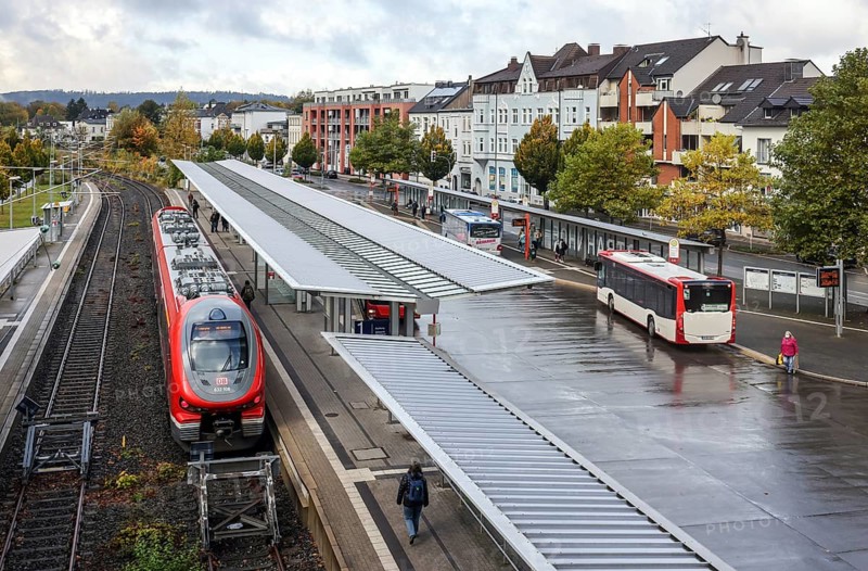Iserlohn, North Rhine-Westphalia, Germany - Iserlohn railway station. Iserlohn railway station is located in the centre of Iserlohn. It lies at the end of two single-track railway lines, the Ardeybahn from Schwerte and the line from Iserlohn-Letmathe. Since its new construction in 2008, it has been referred to as a city railway station