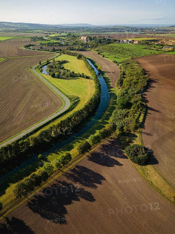 River Unstrut between Wendelstein and memleben, Wendelstein, Saxony-Anhalt, Germany, Europe