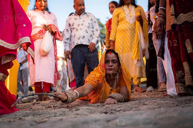 Hindu devotees perform rituals as they offer prayers to the Sun god in the bank of Brahmaputra river on the occasion of the 'Chhath Puja' festival in Guwahati, Assam, India on 7 November 2024. Chhath Puja is a significant Hindu festival celebrated primarily in the Indian states of Bihar, Jharkhand, Uttar Pradesh, and in Nepal. Dedicated to the worship of the Sun God (Surya) and his wife Usha (also referred to as Chhathi Maiya), this festival seeks blessings for prosperity, health, and longevity