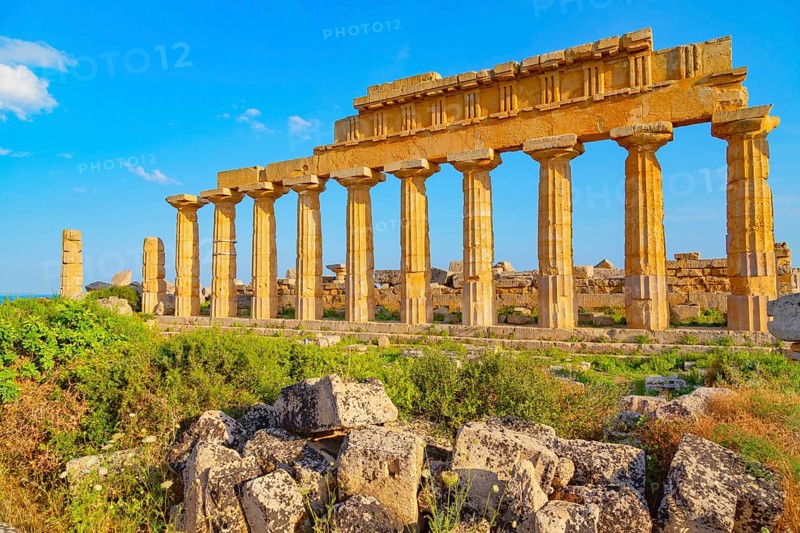 Temple of Apollo or Temple C, Selinunte Archaeological Park, Selinunte, Trapani district, Sicily, Italy, Europe