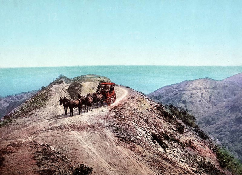 Farnsworth's Loop, Santa Catalina Island, California, United States of America, USA, digitally restored reproduction from a 19th century original, record date not stated, California, United States of America, digitally restored reproduction from a 19th century original, record date not stated, North America