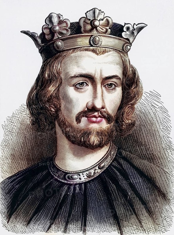 John (1167-1216), King of England from 1199, youngest son of Henry II and Eleanor of Aquitaine, member of the Angevin dynasty, Historical, digitally restored reproduction from a 19th century original, Record date not stated