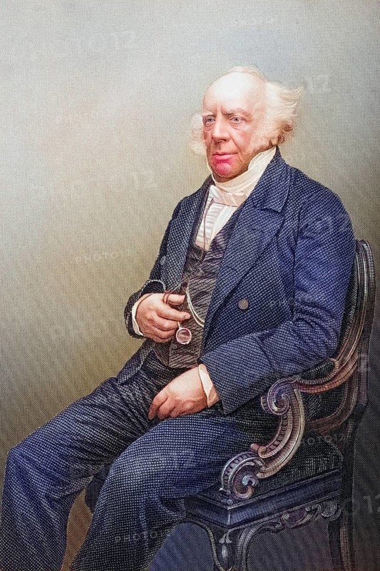 Andrew Reed, 1788-1862, English priest and benefactor. Founder of the London Orphan Asylum. Painted by DJPound after a photograph by Mayall, Historic, digitally restored reproduction from a 19th century original, Record date not stated