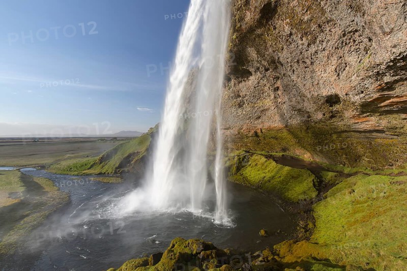 Seljalandsfoss, most popular waterfall, located in southern iceland